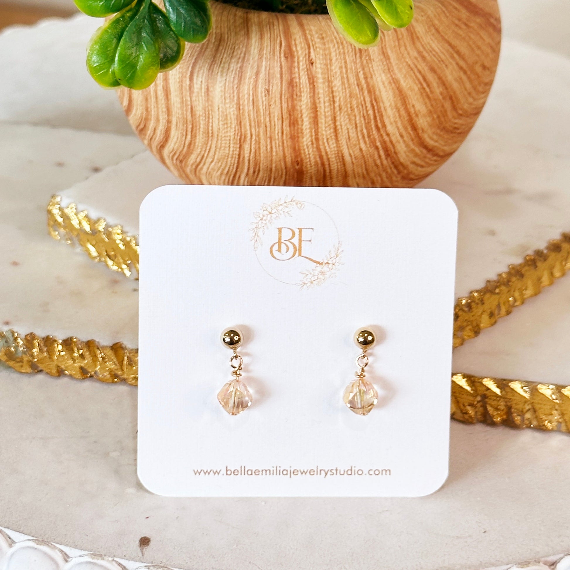 Liana Gold Dainty Drop Earrings-Mialla Jewelry