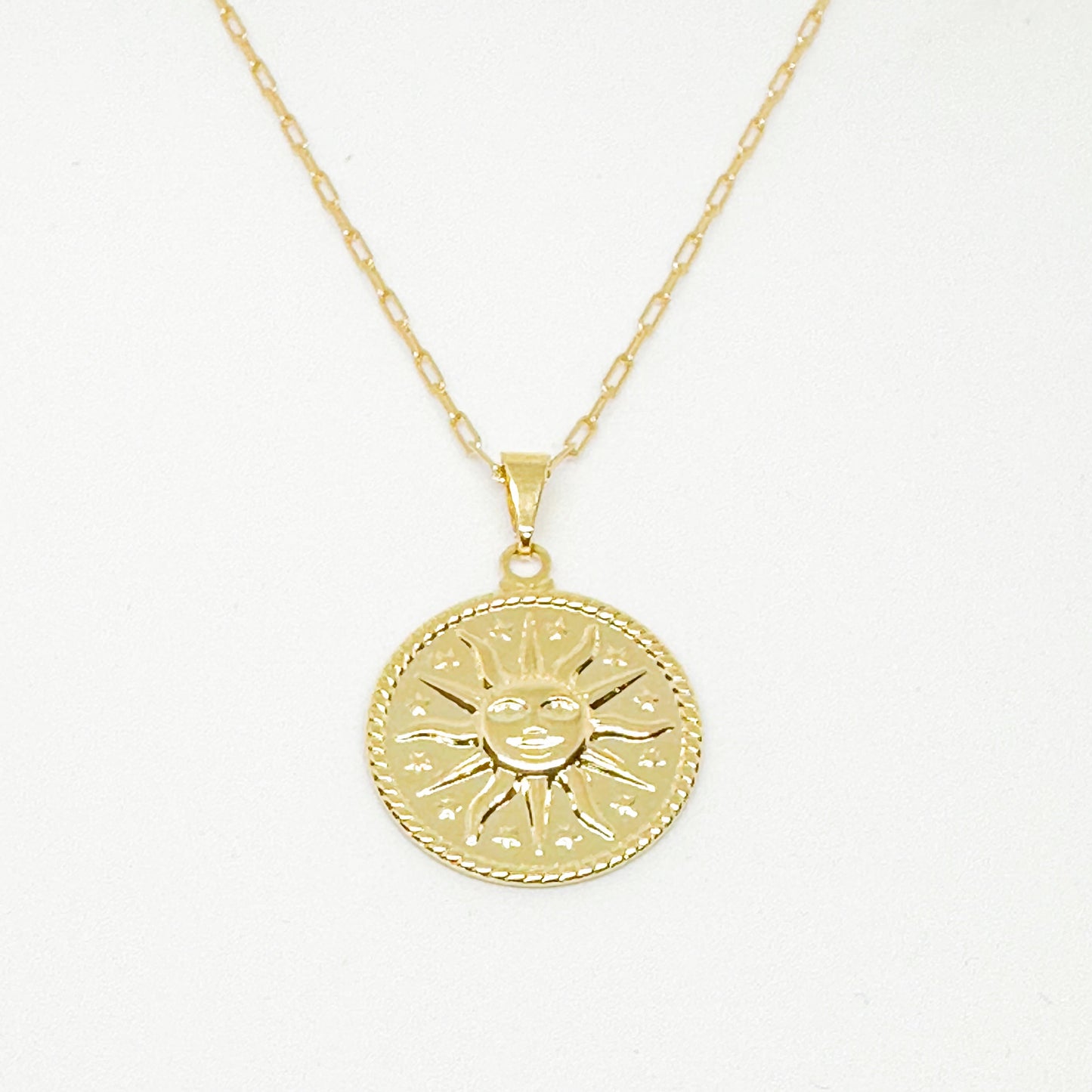 Elena Sun Medallion Pendant Necklace-Mialla Jewelry