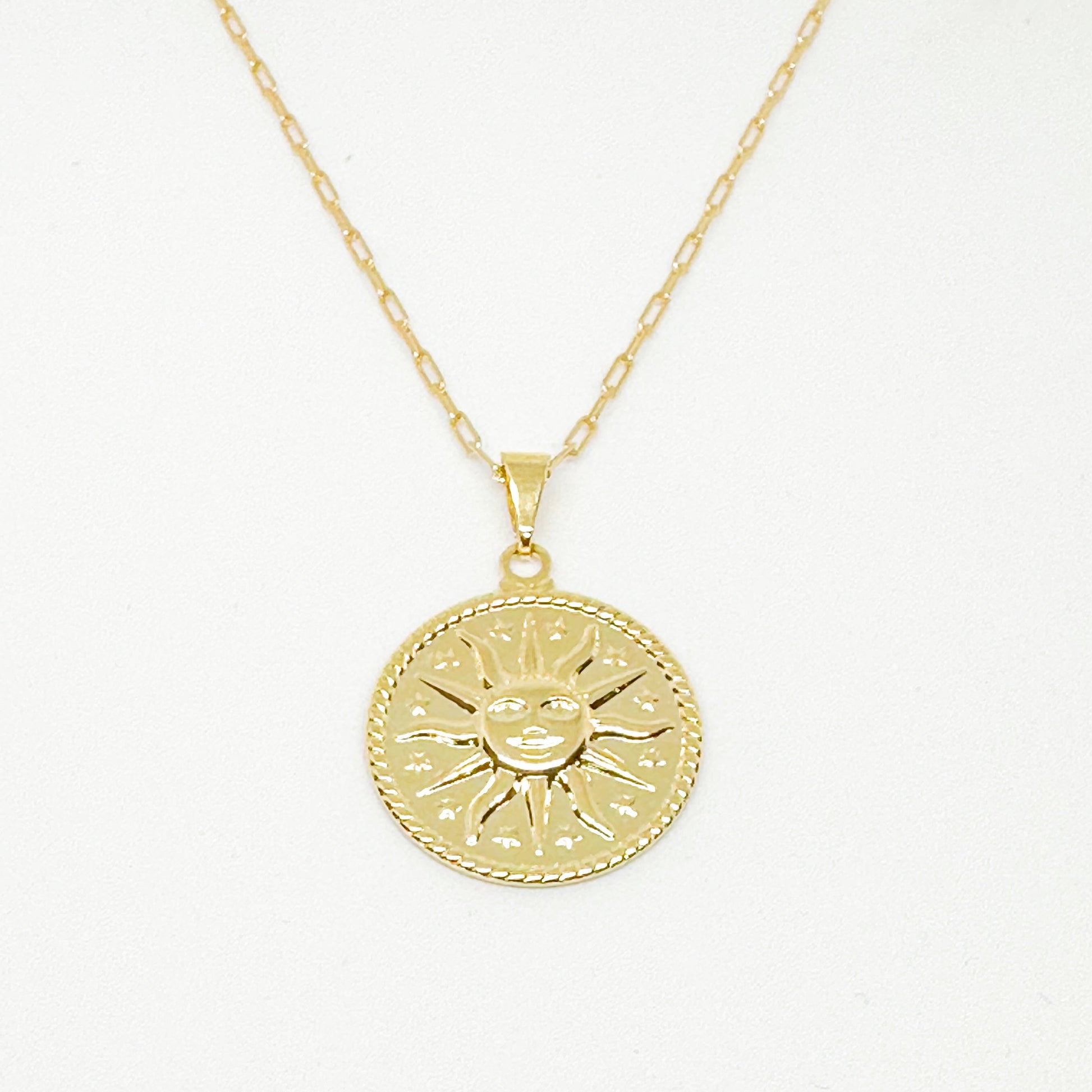 Elena Sun Medallion Pendant Necklace-Mialla Jewelry