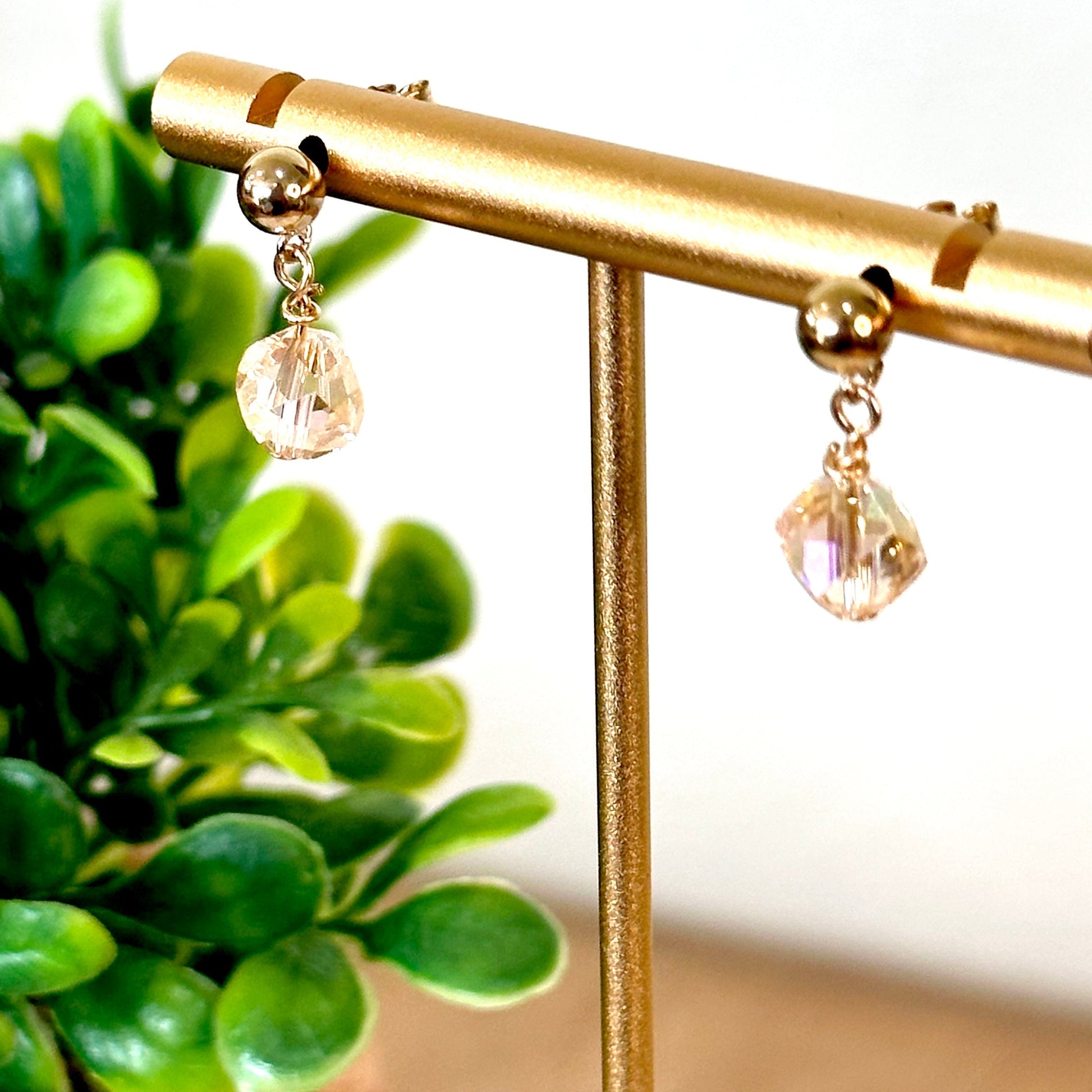 Liana Gold Dainty Drop Earrings-Mialla Jewelry