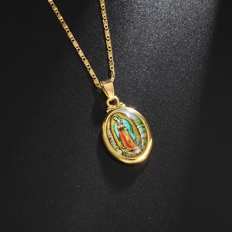 Spiritual Gold Virgin Mary Necklace-Mialla Jewelry