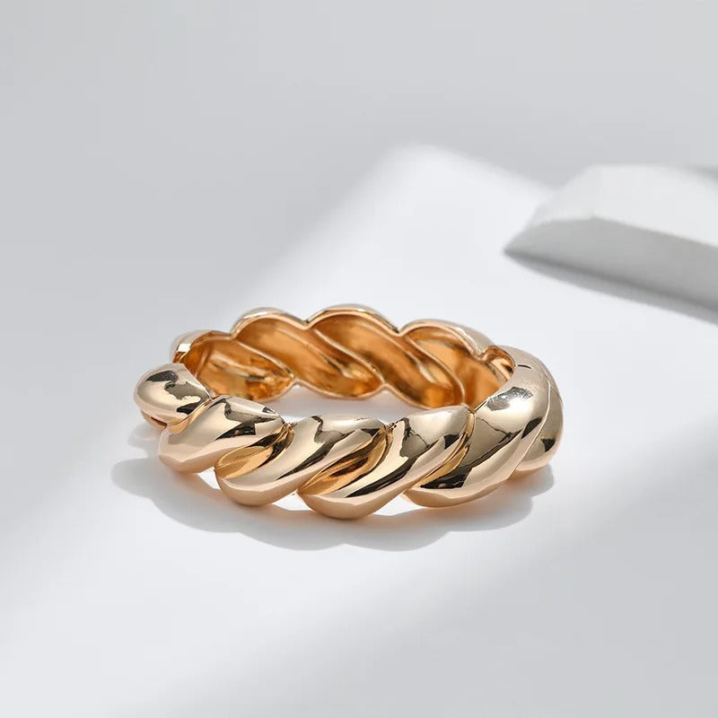 Vintage Gold Twisted Adjustable Bracelet-Mialla Jewelry