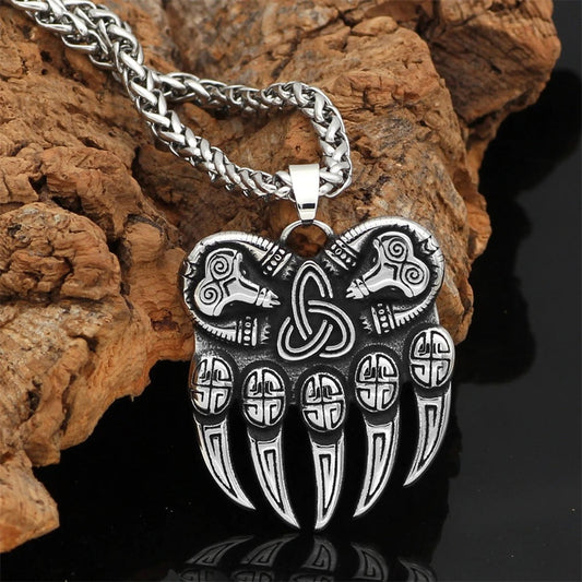 Vintage Viking Bear Claw Necklace-Mialla Jewelry