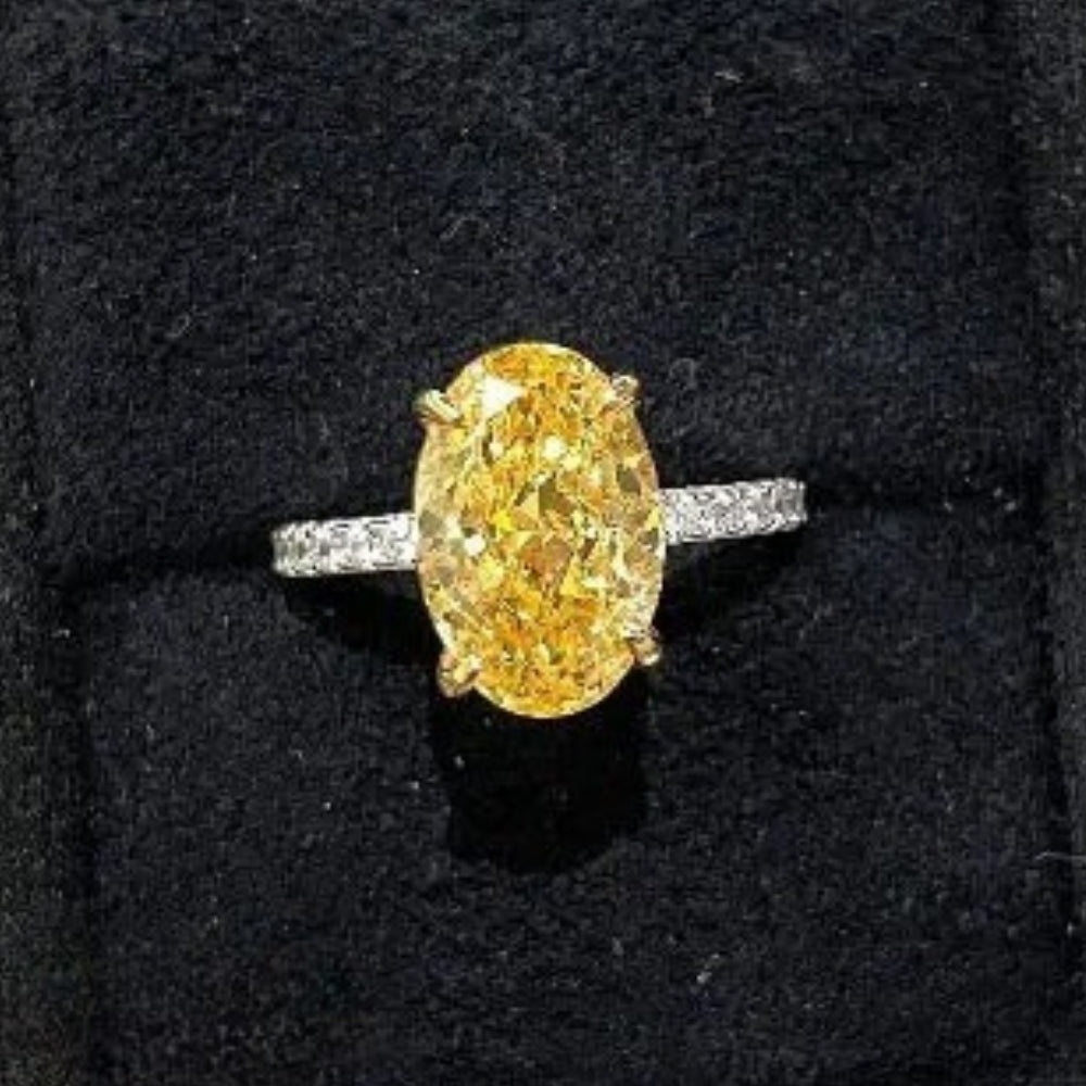 Classic Gold & Yellow Centerpiece Vintage Adjustable Ring-Mialla Jewelry