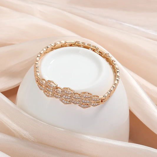 Vintage Rose Gold Crystal Bracelet-Mialla Jewelry