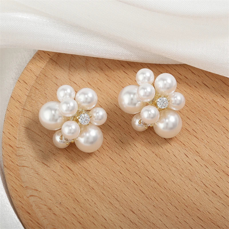 Vintage Pearl Dangle Earrings-Mialla Jewelry